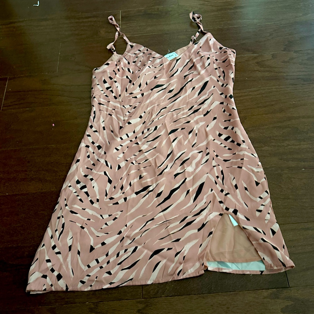 My Kim Rose Pink Slit Slip Night Gown Size Medium